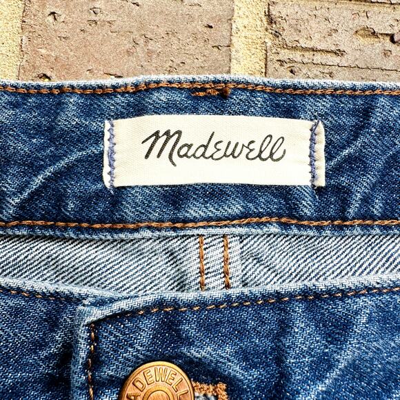 Madewell Women's Blue Denim Relaxed Mid Rise Cut Off Jeans Shorts Size 22W NWT - Picture 4 of 5